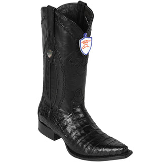 Wild West Snip Toe Caiman Belly Snip Toe Boot (Black)2848205
