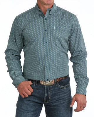 CINCH MEN'S L/S MODERN FIT BLUE BUTTON UP SHIRT (MTW1347168)