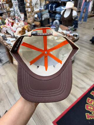 Ariat Men’s Oil Skin Mesh Cap (Orange/Brown) 1595002