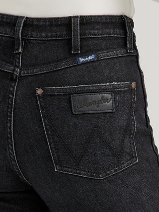 High Rise Wrangler Retro Bailey Boot Cut Jeans (Black)