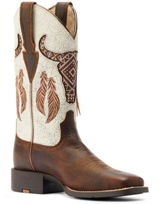 ARIAT WOMEN'S ROUND UP SOUTHWEST STRETCHFIT WESTERN BOOT -10044434