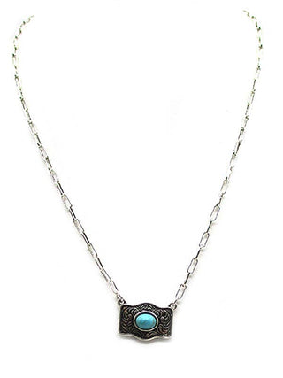 Western Belt Buckle Necklace