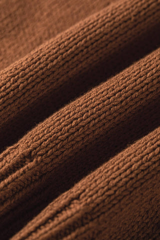 Women’s Horseshoe Short Sleeve Knit Top (Chestnut)