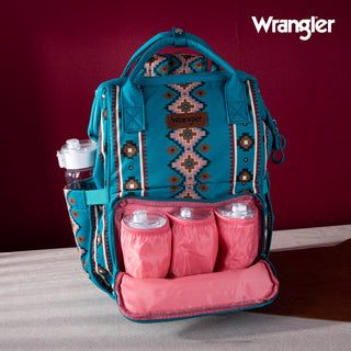 WG2204-9110 Wrangler Aztec Printed Callie Backpack - Turquoise