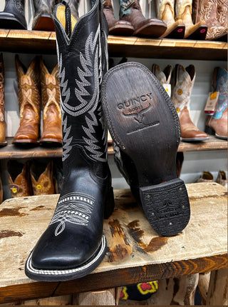 Quincy Original Leather High Boots for Women in Rodeo Last Black Color Q322N8305