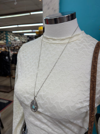 Women’s Turquoise Oval Necklace - RN-8507
