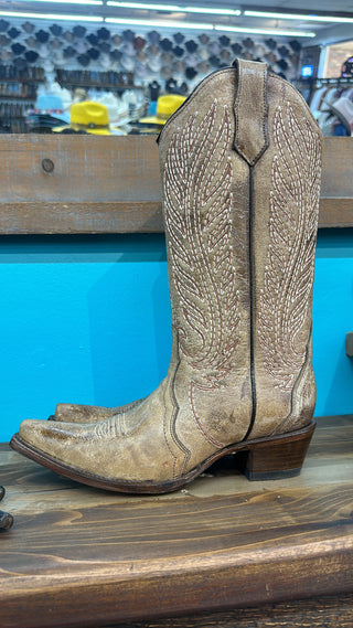 Circle G by Corral Ladies Honey Embroidery Snip Toe Triad Western Boots L6060