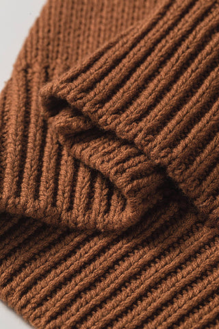 Women’s Horseshoe Short Sleeve Knit Top (Chestnut)