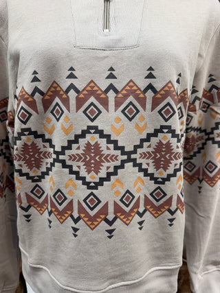 Panhandle Slim Women’s 1/4 Zip Sweater (Aztec) LW91T10274
