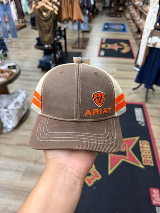 Ariat Men’s Oil Skin Mesh Cap (Orange/Brown) 1595002