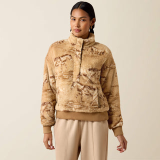 Ariat Women’s Wild Horses Berber Sweatshirt (Tan) 10079409