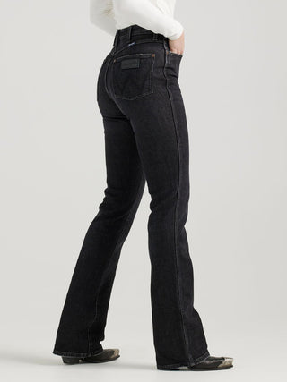 High Rise Wrangler Retro Bailey Boot Cut Jeans (Black)