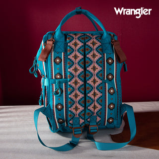 WG2204-9110 Wrangler Aztec Printed Callie Backpack - Turquoise