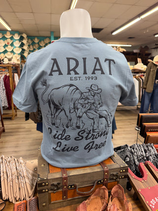 Ariat Men’s Bulldogger T-Shirt (Light Denim) 10082625