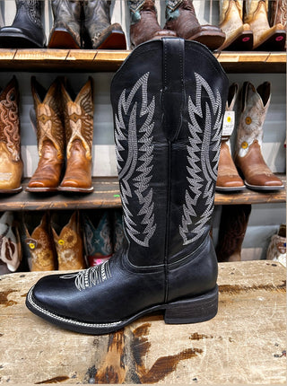 Quincy Original Leather High Boots for Women in Rodeo Last Black Color Q322N8305