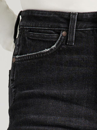 High Rise Wrangler Retro Bailey Boot Cut Jeans (Black)