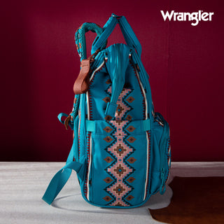 WG2204-9110 Wrangler Aztec Printed Callie Backpack - Turquoise