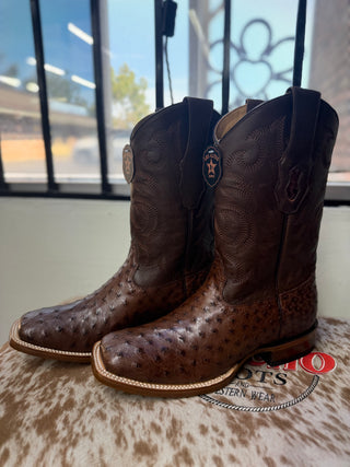 Los Altos Ostrich Wide Square Toe Boot(Kango)-8220360