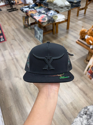 TexHorn Flat-Bill Western Cap (Texhorn Logo)