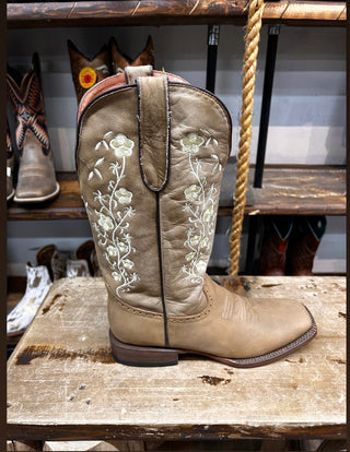 Tanner Mark SQ TOE EMBROIDERY FLORAL BOOTS -TML201058