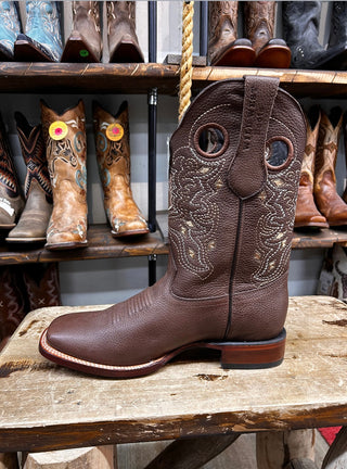 Wild West Mens WILD RANCH TOE GRISLY BOOT(Brown)-2824707