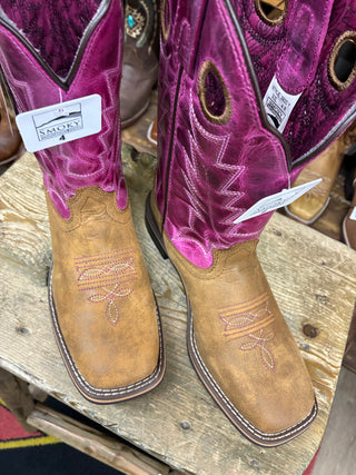 Smoky Mountain Tracie Youth Boots (Brown/Pink) 3920Y