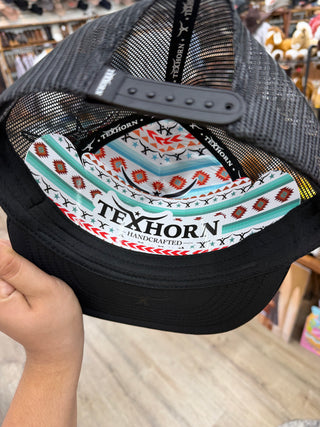TexHorn Flat-Bill Western Cap (Texhorn Logo)