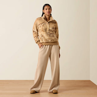 Ariat Women’s Wild Horses Berber Sweatshirt (Tan) 10079409
