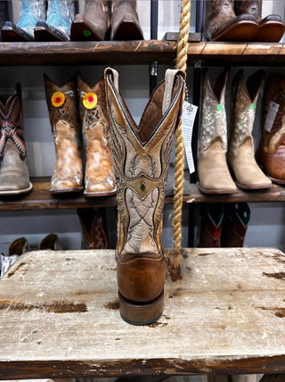 CIRCLE G BY CORRAL BROWN OVERLAY EMBROIDERY STUDS - BOOT LADIES - L2056