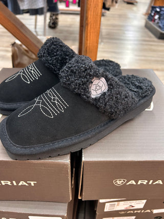 JACKIE SQUARE TOE SLIPPER (BLACK) AR2829-001