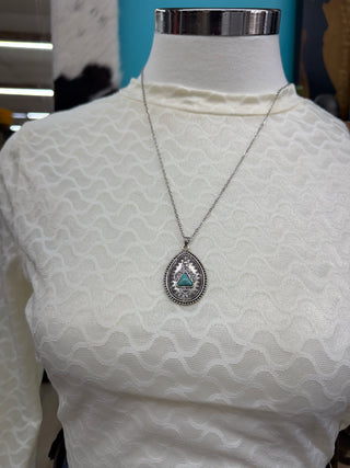 Women’s Turquoise Oval Necklace - RN-8507