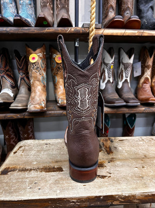 Wild West Mens WILD RANCH TOE GRISLY BOOT(Brown)-2824707