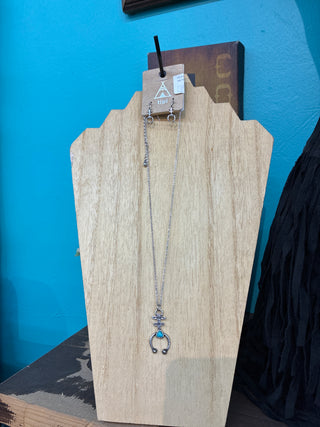 Women’s Western Necklace Set (Silver) SS-2195SBTQ