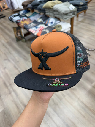TexHorn Flat-Bill Western Cap (Texhorn Logo)