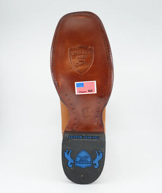 Wild West Men's Genuine Leather Ranch Toe Boot- 28246362