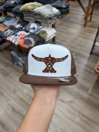 TexHorn Flat-Bill Western Cap (Texhorn Logo)
