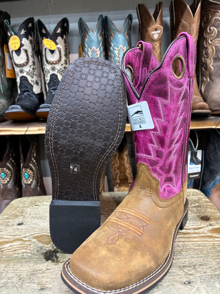 Smoky Mountain Tracie Youth Boots (Brown/Pink) 3920Y
