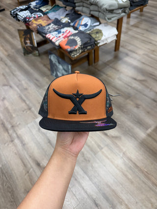 TexHorn Flat-Bill Western Cap (Texhorn Logo)