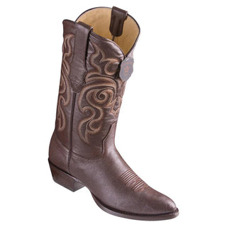 Los Altos Mens Round Toe Goat Brown Cowboy Boot 659207