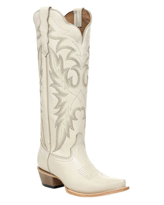 Circle G Tall Embroidery Snip Toe Boot L6440-BONE