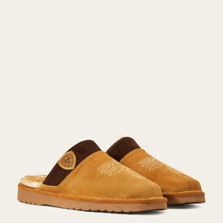 ARIAT MENS SILVERSMITH SQUARE TOE SLIPPER (CHESTNUT)