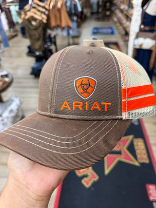 Ariat Men’s Oil Skin Mesh Cap (Orange/Brown) 1595002