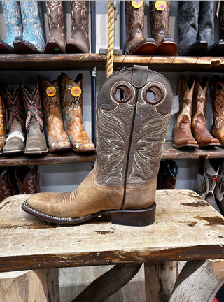 Circle G Men’s Wide Square toe Boot Tan/Chocolate