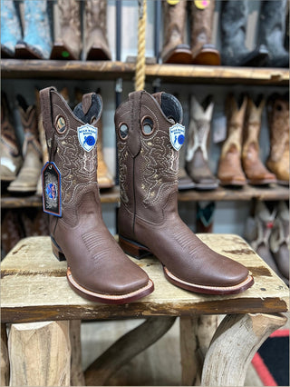 Wild West Mens WILD RANCH TOE GRISLY BOOT(Brown)-2824707