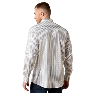 MEN'S ARIAT EVERYTHING CLASSIC FIT SNAP SHIRT(WHITE GEO)-10079769