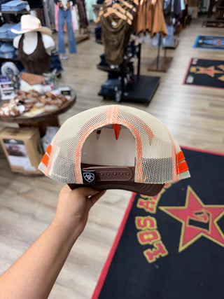 Ariat Men’s Oil Skin Mesh Cap (Orange/Brown) 1595002