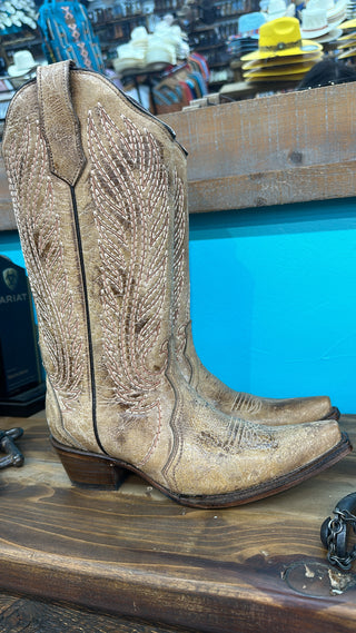 Circle G by Corral Ladies Honey Embroidery Snip Toe Triad Western Boots L6060