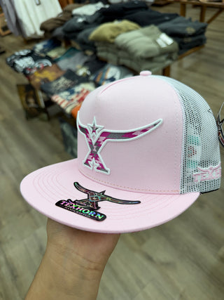 TexHorn Flat-Bill Western Cap (Texhorn Logo)