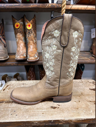 Tanner Mark SQ TOE EMBROIDERY FLORAL BOOTS -TML201058