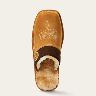 ARIAT MENS SILVERSMITH SQUARE TOE SLIPPER (CHESTNUT)